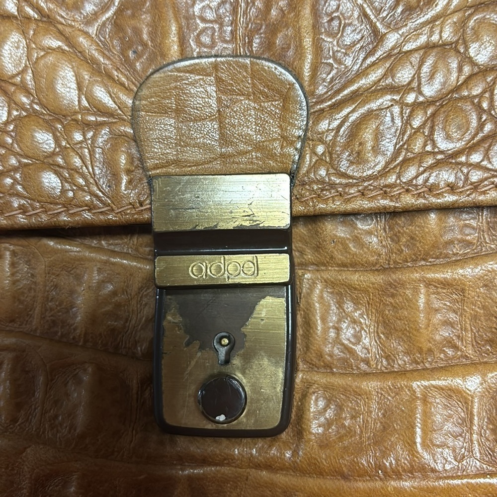 Vintage adpel genuine leather clutch. Made in Italy. - Picture 12 of 16